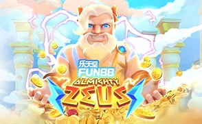 หน้าปกเกมสล็อตรูปเทพเจ้าถือสายฟ้าที่ปรากฏในล็อบบี้ของแบรนด์
